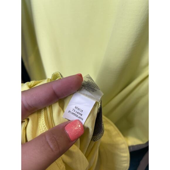 Title Nine Women's Yellow Tech Gray Jersey Sleeveless Athletic Dress Size Large - Picture 6 of 6